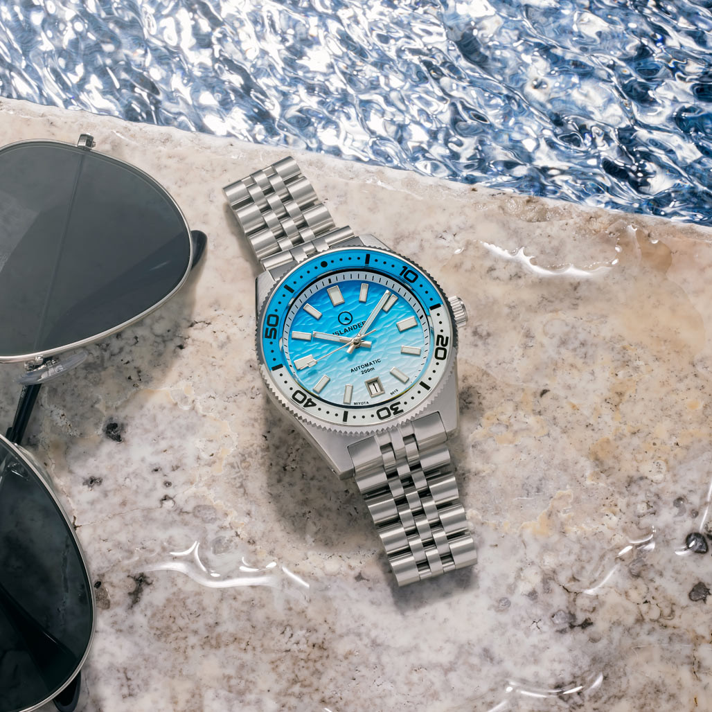 Islander Northport Hi-Beat Automatic Dive Watch with Ocean Blue