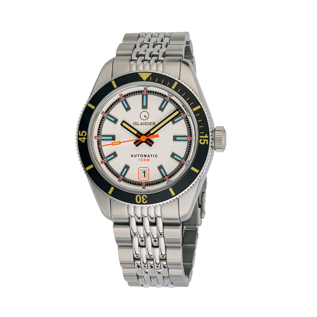 Islander Port Jefferson Skin Diver Automatic Watch with White Dial