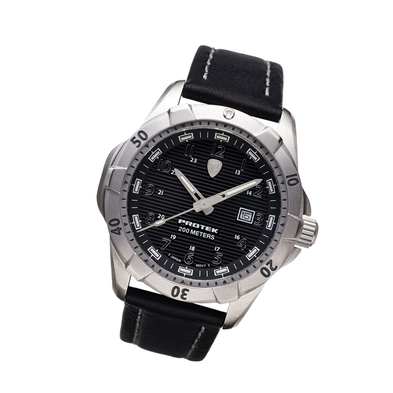 Protek Steel Tritium Dive Watch 2000 Series with Black Dial