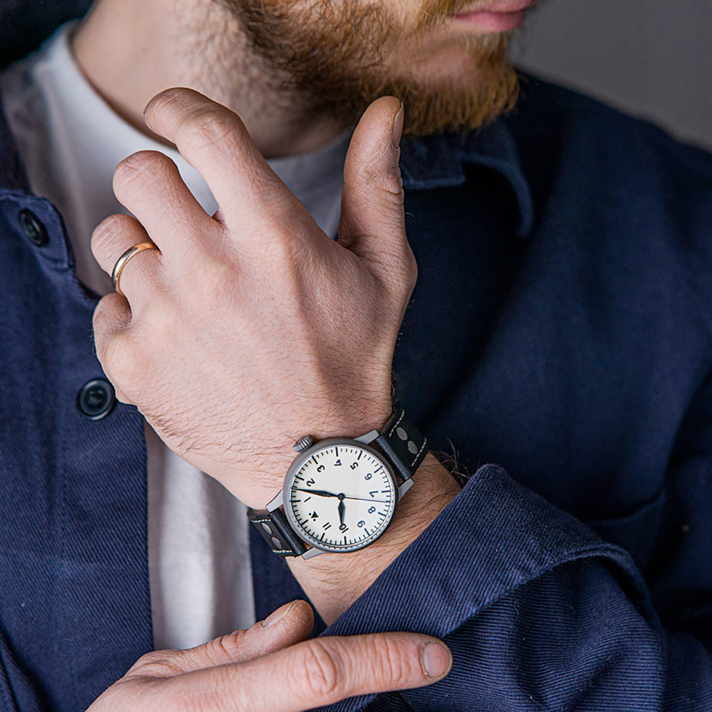 Laco Venedig 39 Pilot watch, Swiss Automatic, Type-A Luminous Dial