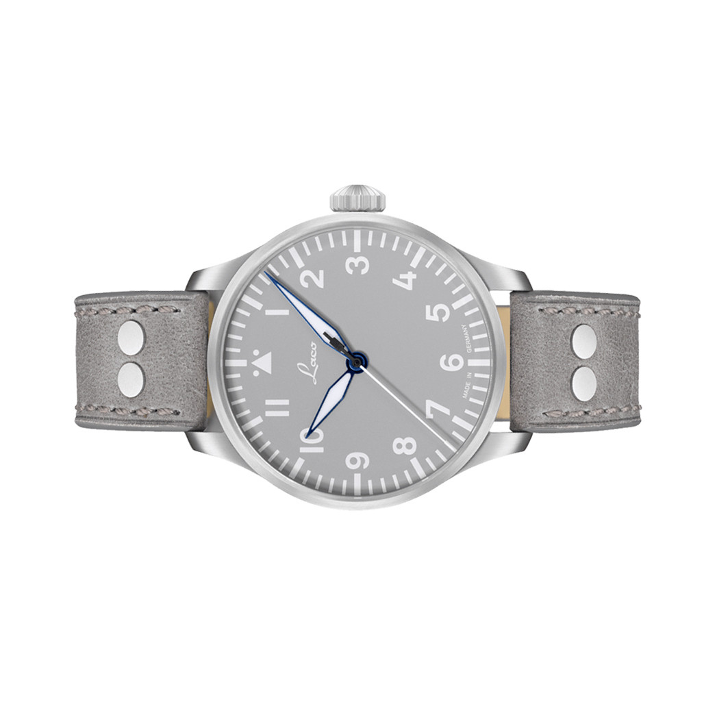 Laco Augsburg Gray 42 Type A Dial Automatic Pilot Watch with