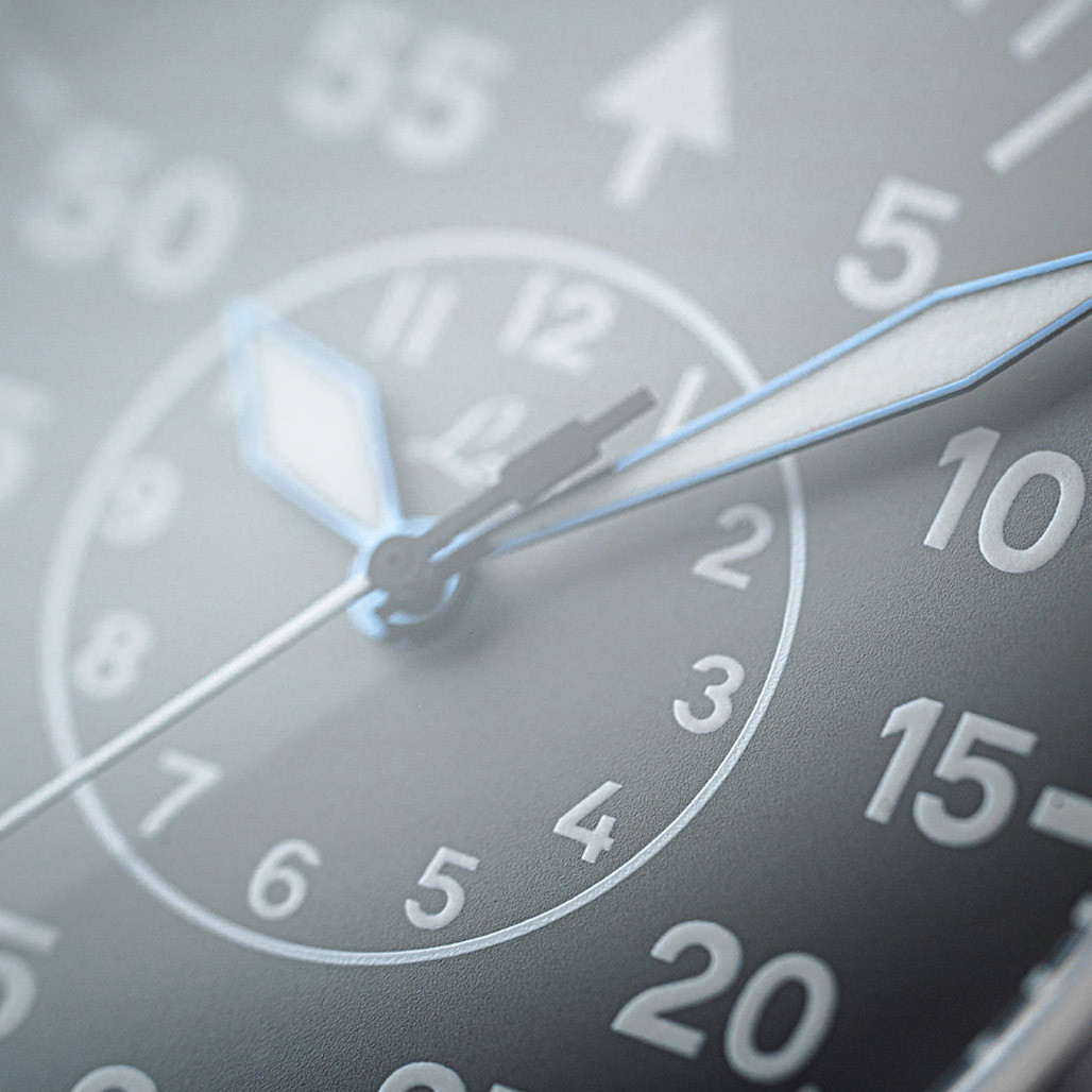 Laco Aachen Gray 39 Type B Dial Automatic Pilot Watch with