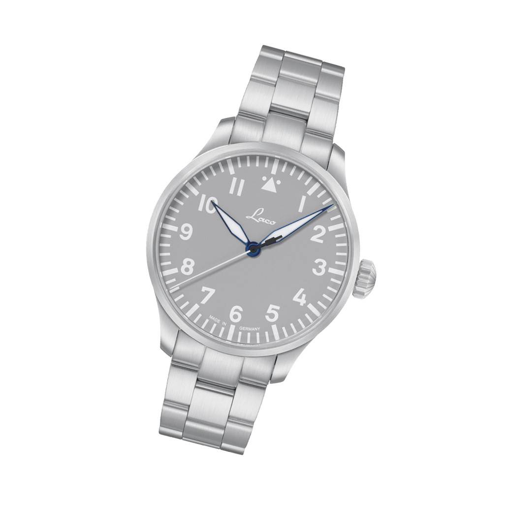 Laco Augsburg Gray 42 Type A Dial Automatic Pilot Watch with
