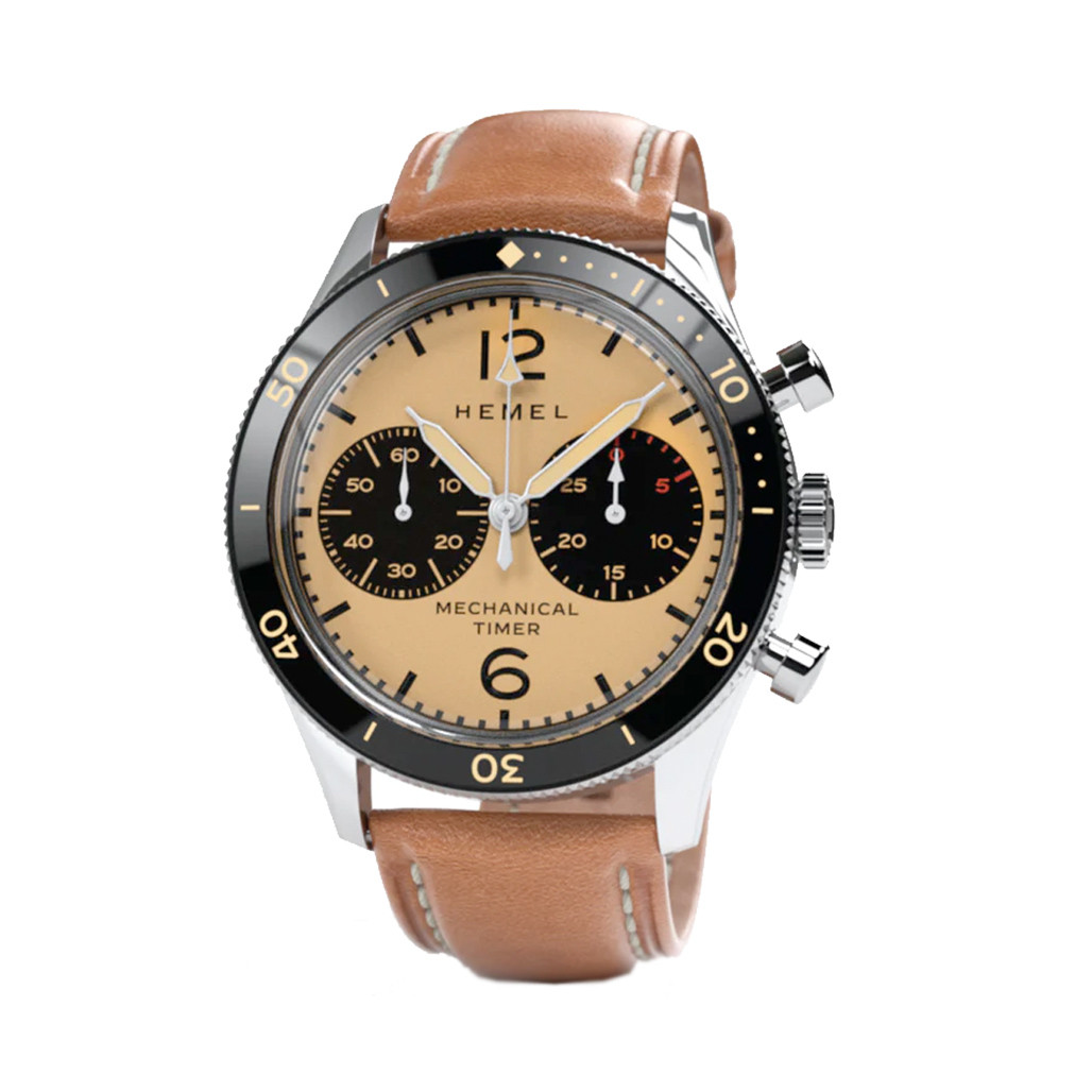HEMEL Air Defense Mechanical Chronograph with Full Lume Dial #HF22IV