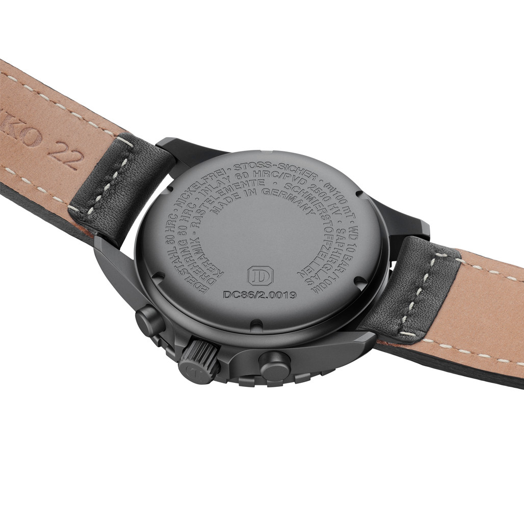 Damasko Black 42mm Chronograph with a Stopwatch plus 12-hour