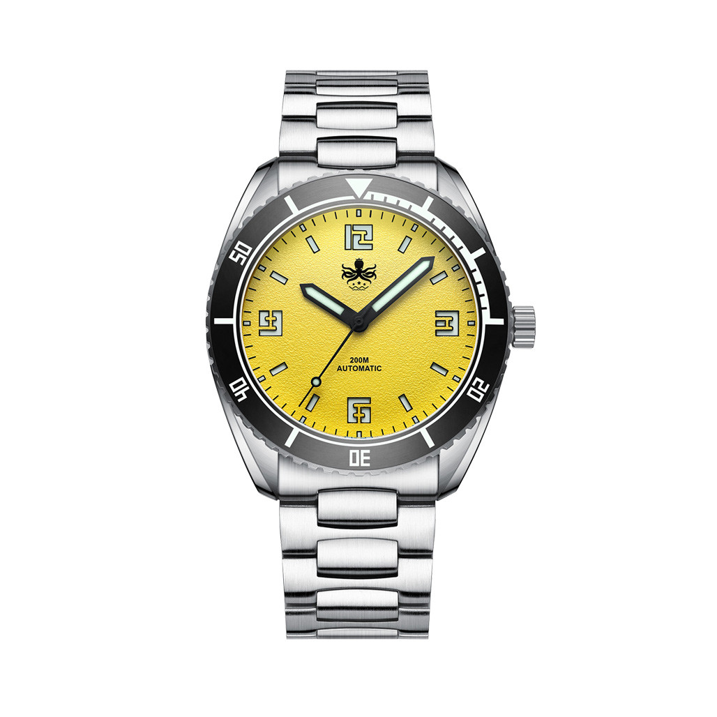 PHOIBOS Reef Master Dive Watch with Lemon Yellow Dial #PY047F