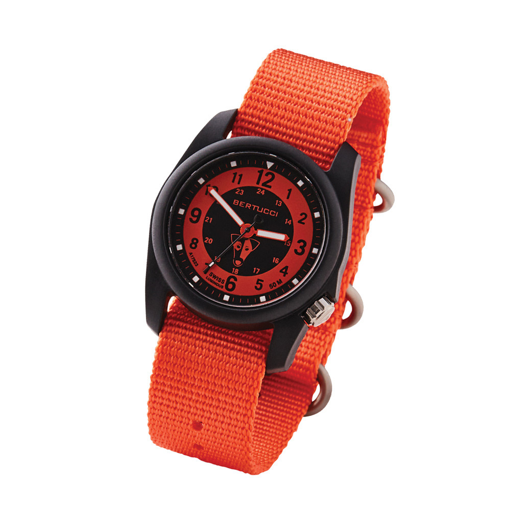 Bertucci DX3 Field Watch with Base Camp Orange Dial #11119