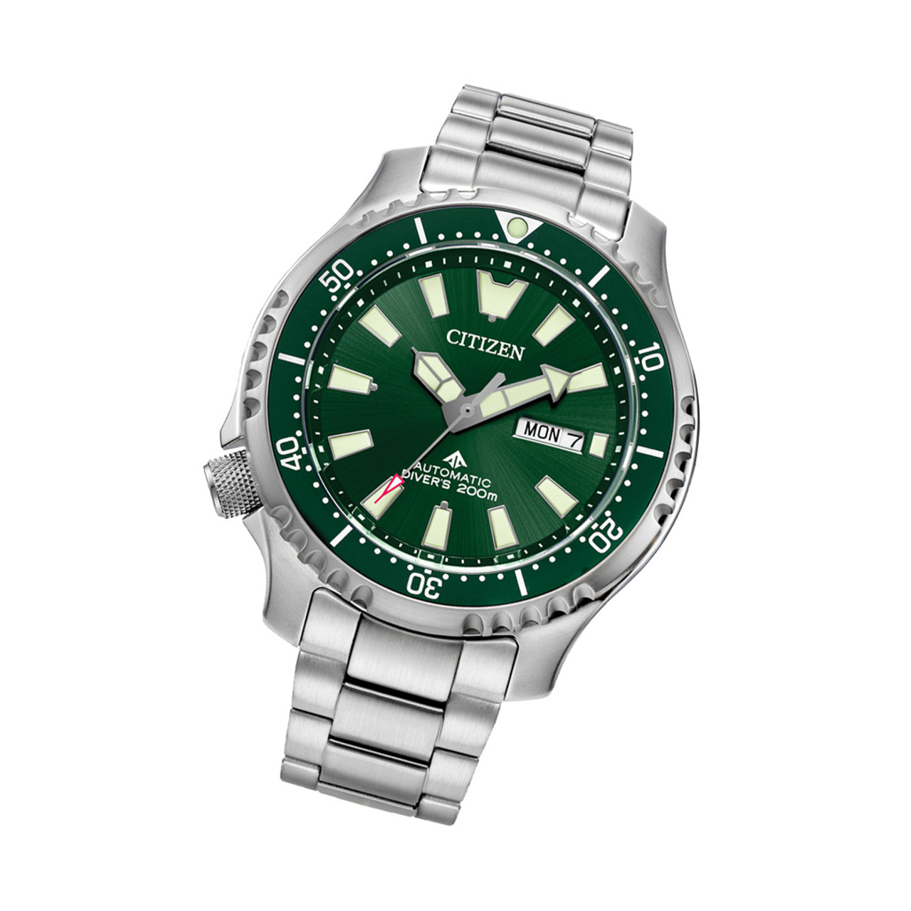 Citizen Automatic Promaster Dive Watch with Green Dial and Stainless Steel  Bracelet #NY0151-59X