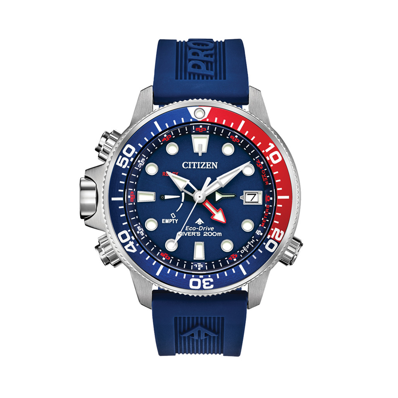 Citizen Promaster Aqualand Eco-Drive with Blue Dial and Depth Meter  #BN2038-01L