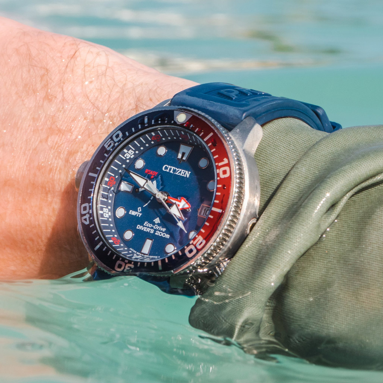 Citizen Promaster Aqualand Eco-Drive with Blue Dial and Depth