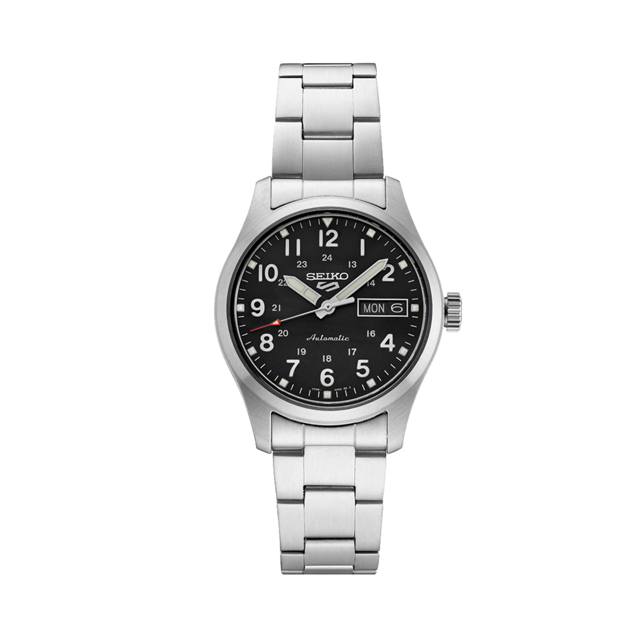 Seiko 5 Sports Automatic 36mm Watch with Black Dial #SRPJ81