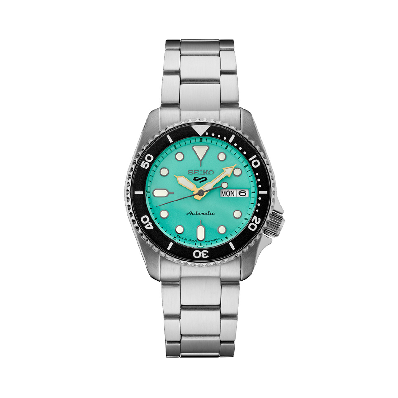 Seiko 5 Sports 38mm Automatic Watch with Vibrant Green Dial #SRPK33