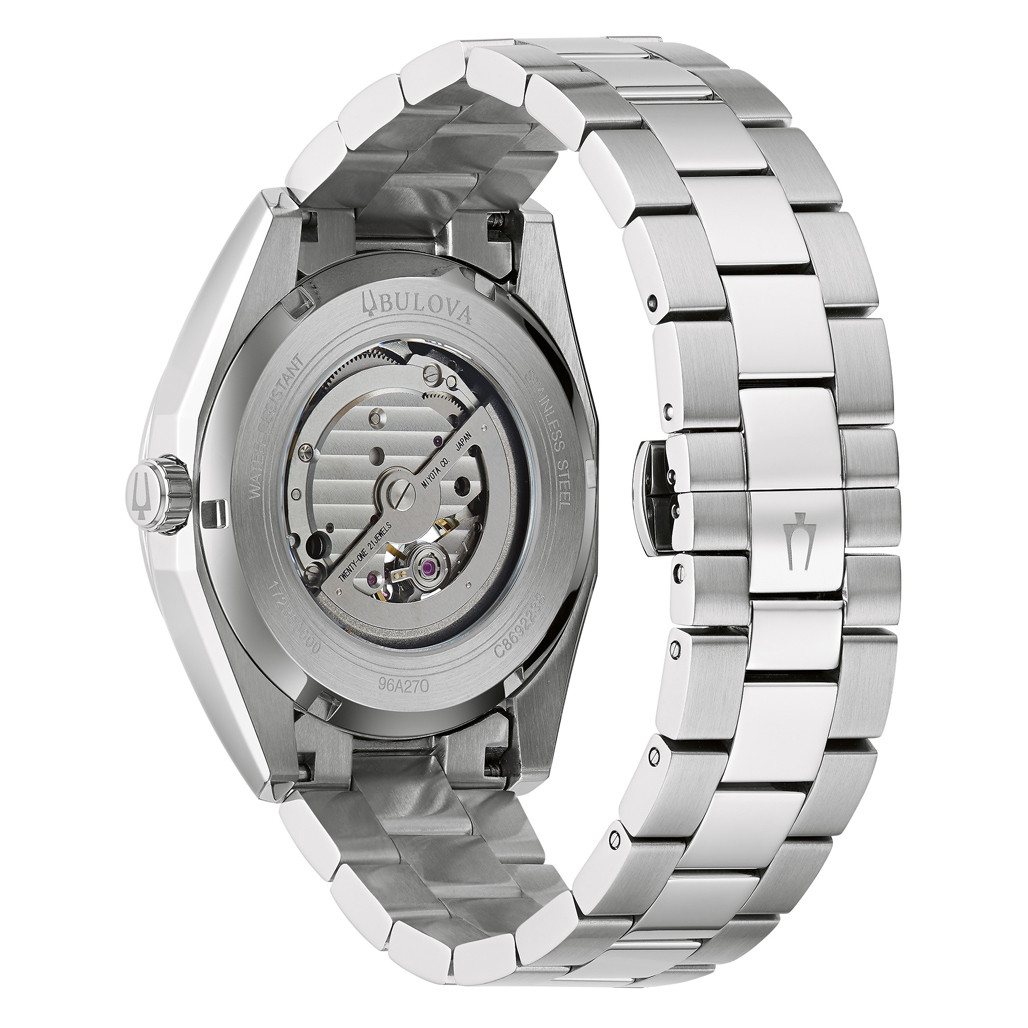 Bulova Surveyor Automatic Watch with Open Heart Black Dial #96A270