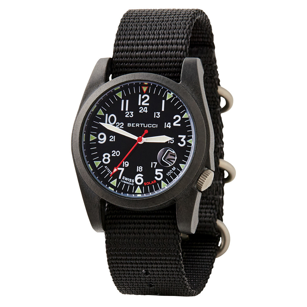 Bertucci A-3PS Solar Field Watch with Black Nylon Strap #13800