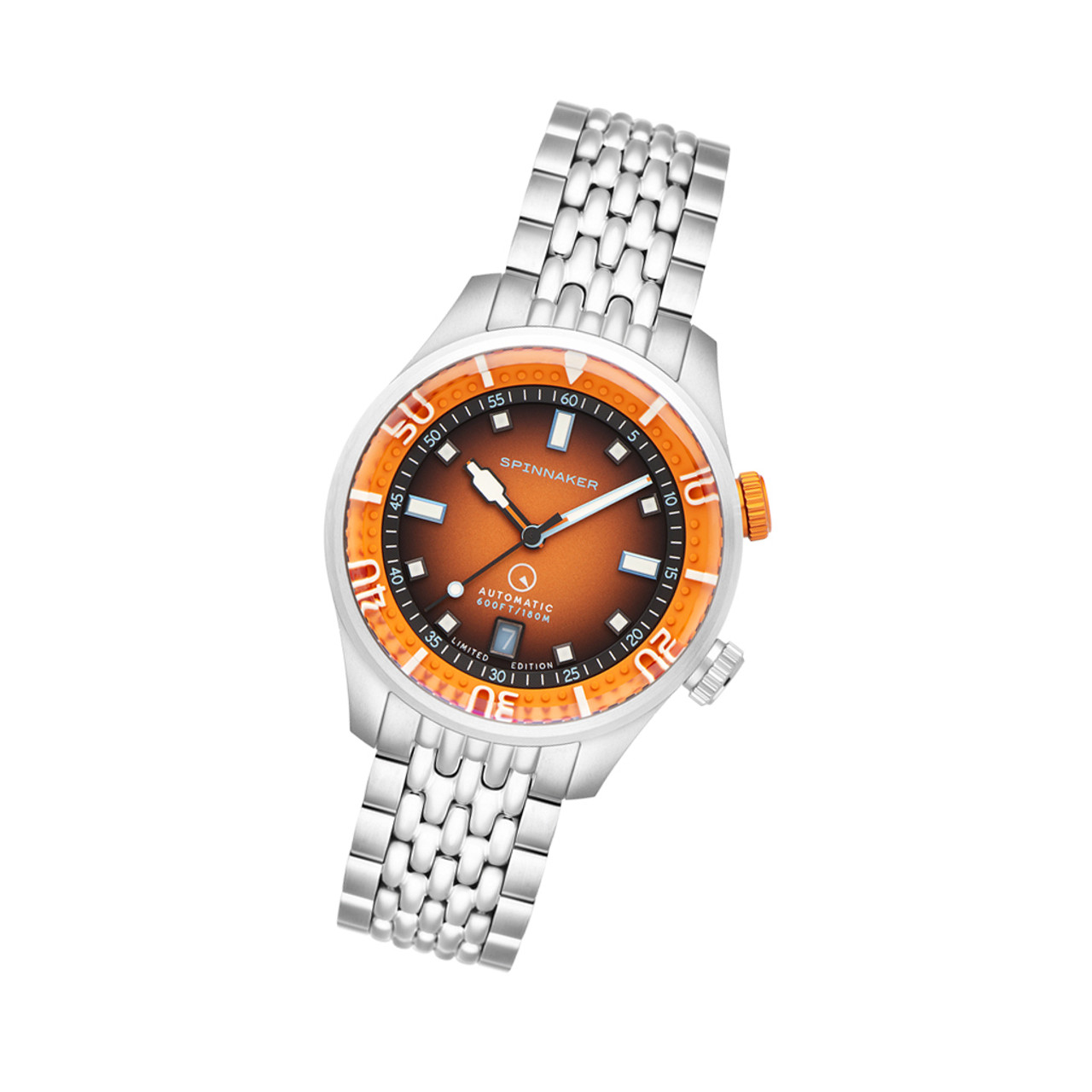 Spinnaker x Islander Bradner Limited Edition Compressor Style Watch with  Burnt Orange Dial #SP-5062-LIW22