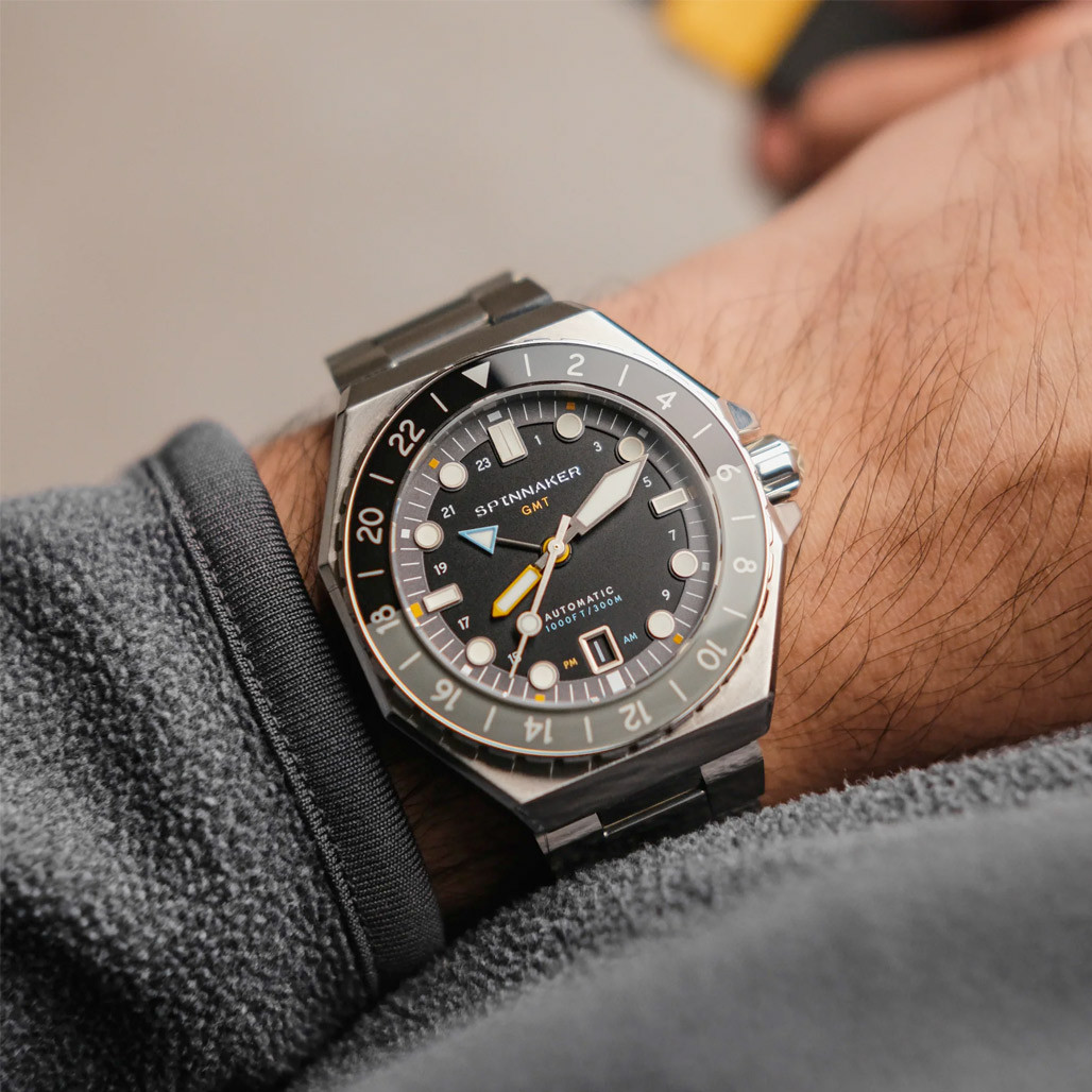 Spinnaker Dumas GMT Harbour Grey Automatic Dive Watch #SP-5119-11