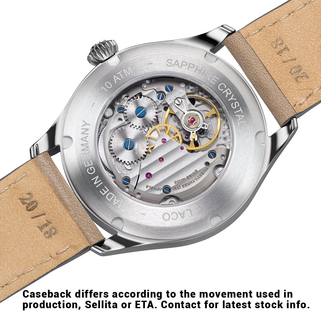 Laco Cuxhaven Manual Winding Navy Watch with AR Sapphire Crystal