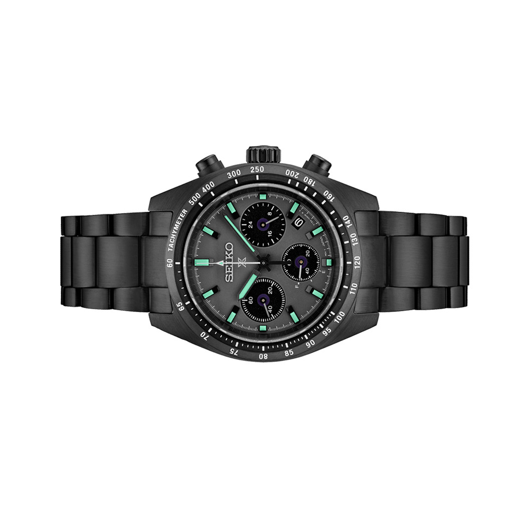 Seiko Prospex Speedtimer Solar Chronograph in black IP Plating #SSC917