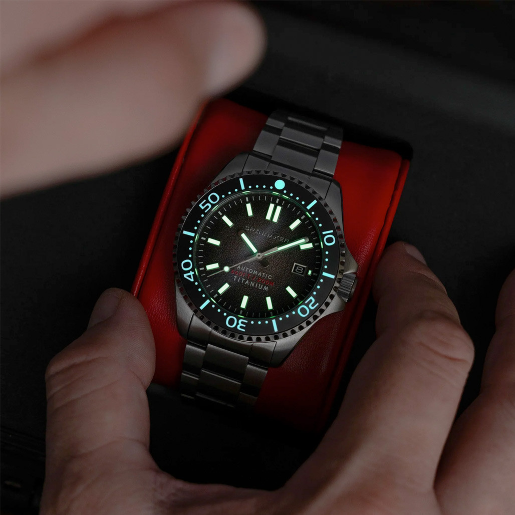 Spinnaker Tesei Titanium Automatic Watch with Stealth Black Dial