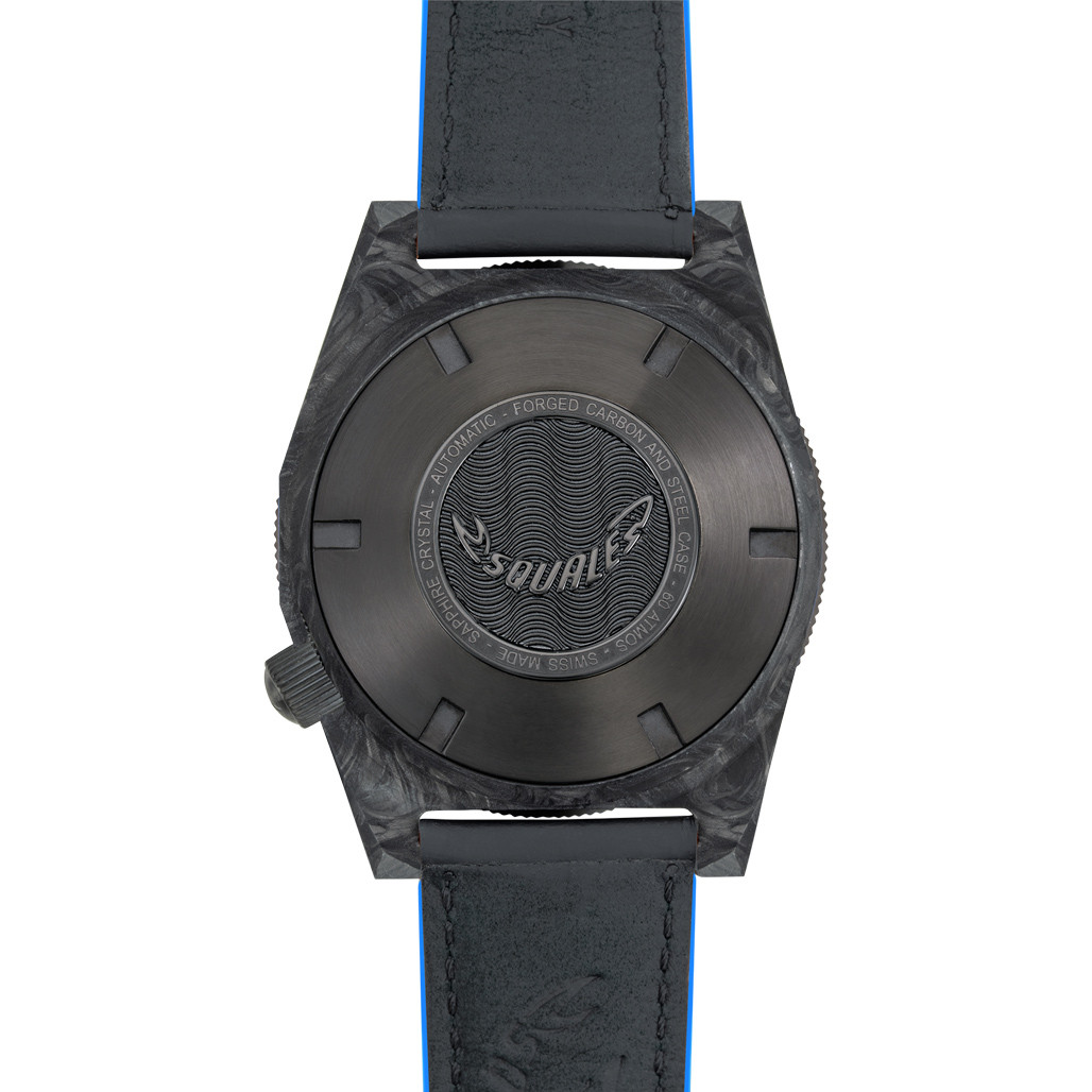 Squale T183 Forged Carbon Dive Watch with Blue Accents #T183AFCBL.RLBL