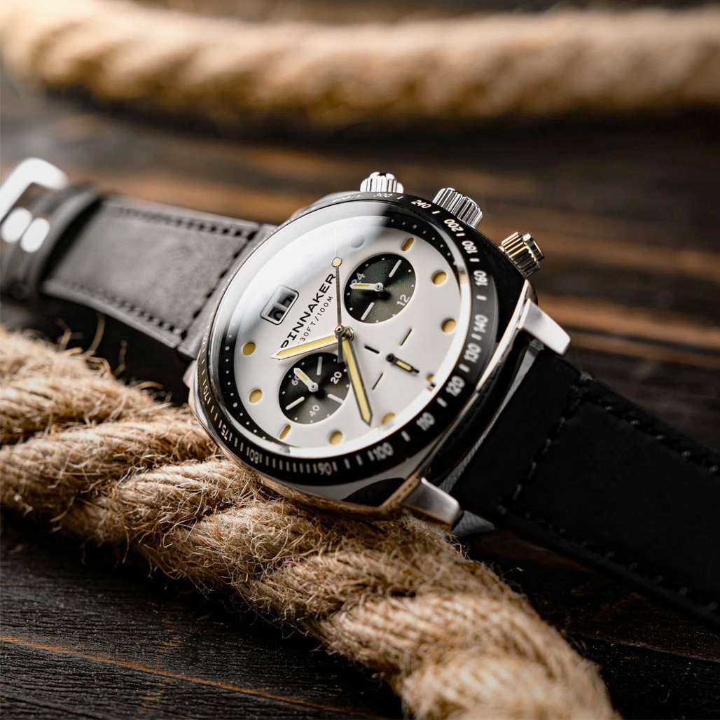 Spinnaker Hull Chronograph with Panda White Dial #SP-5068-07