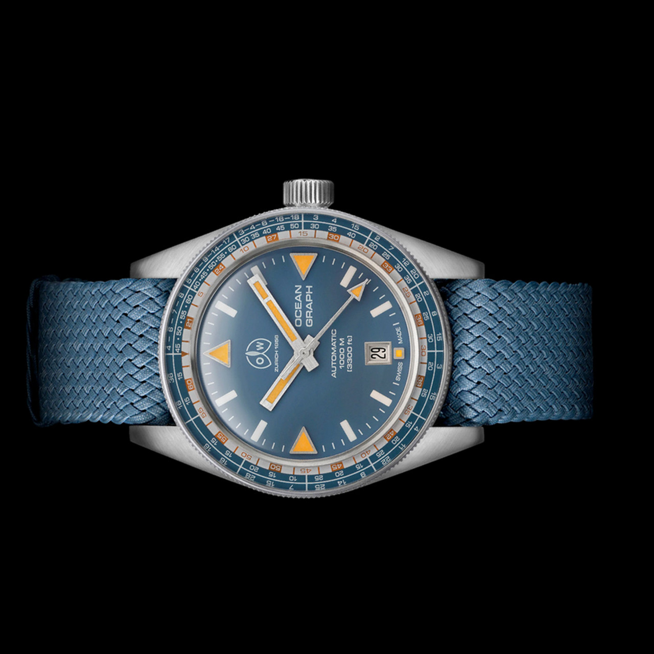 Ollech & Wajs Swiss Automatic Ocean Graph Dive Watch with