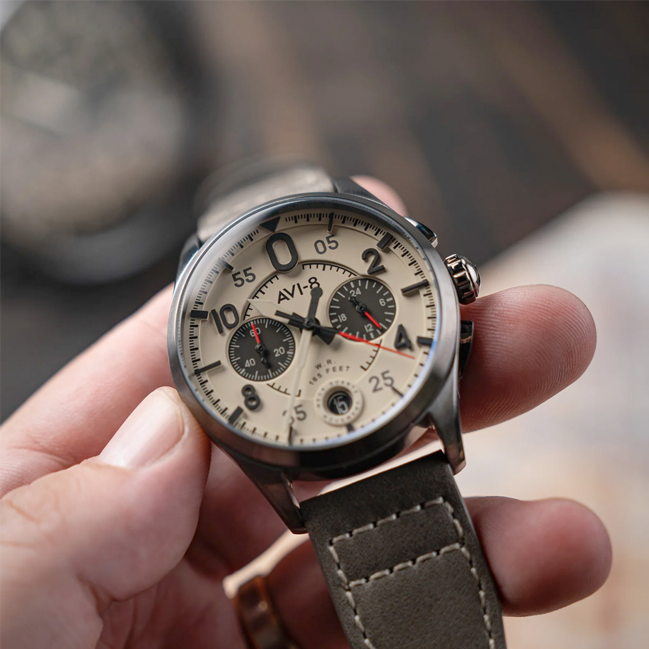 AVI 8 Spitfire Lock Chronograph with Ghost Grey Dial AV 4089 06