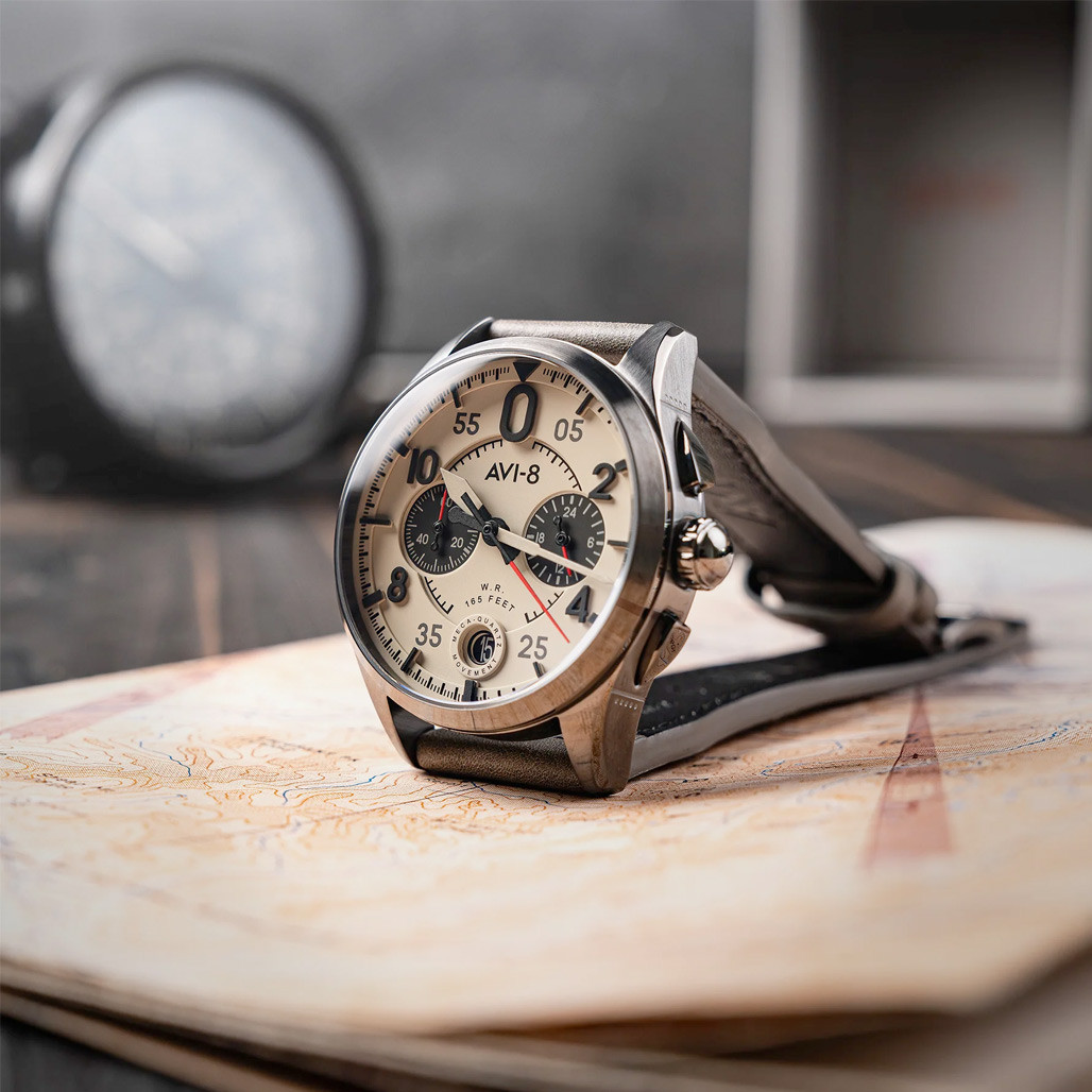 AVI-8 Spitfire Lock Chronograph with Ghost Grey Dial #AV-4089-06
