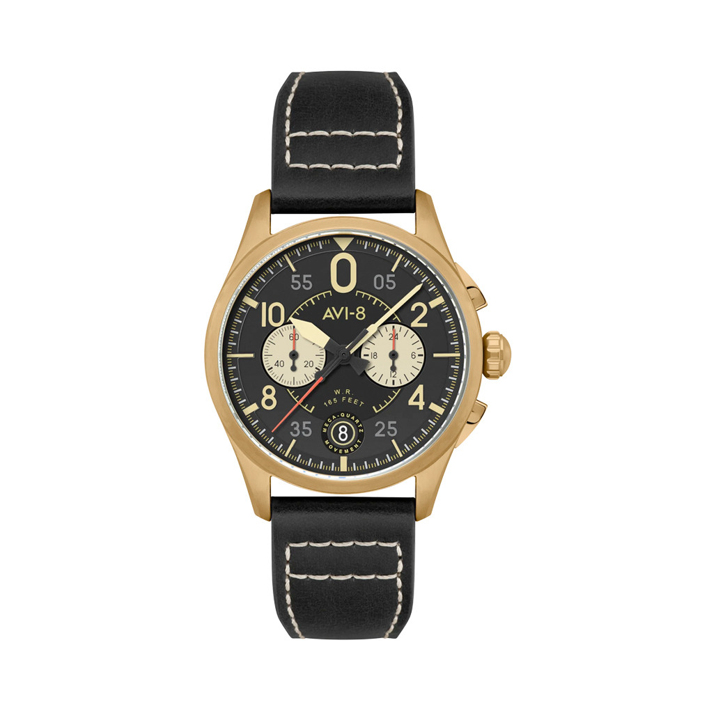 AVI-8 Spitfire Lock Chronograph Void Black #AV-4089-07