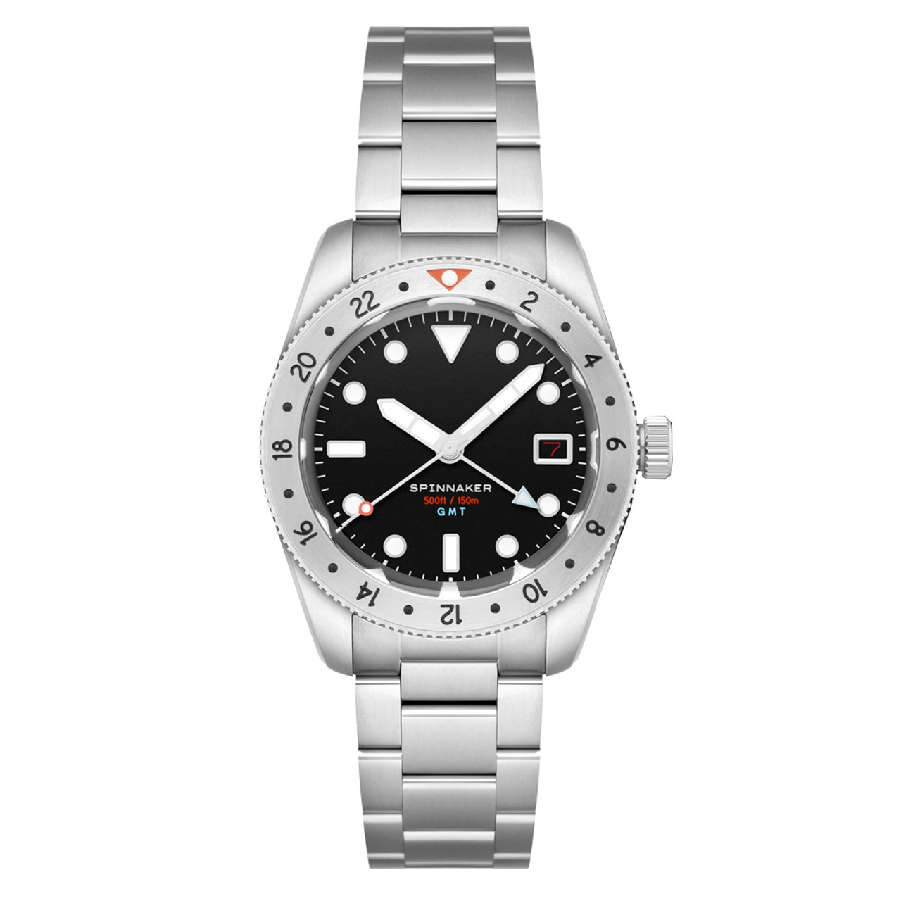 Spinnaker Croft 3912 GMT Automatic Dive Watch with Wet Suit Black