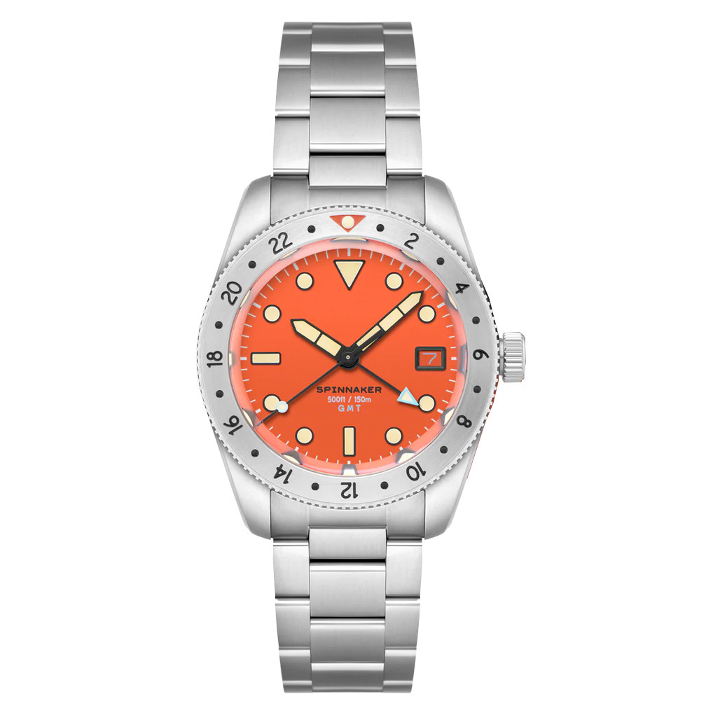 Spinnaker Croft 3912 GMT Automatic Dive Watch with Retro Orange