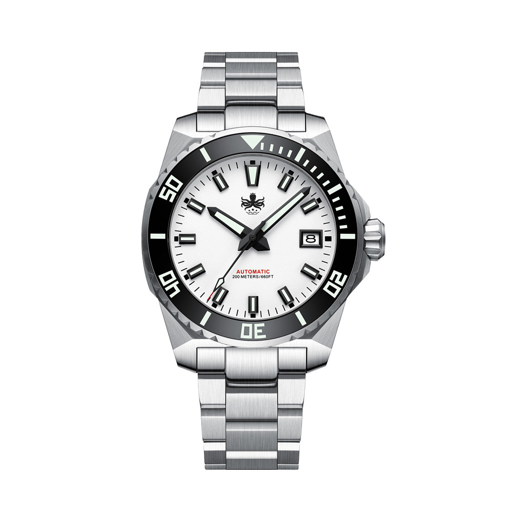 Phoibos Leviathan 40 Automatic Dive Watch with White Dial #PY050E