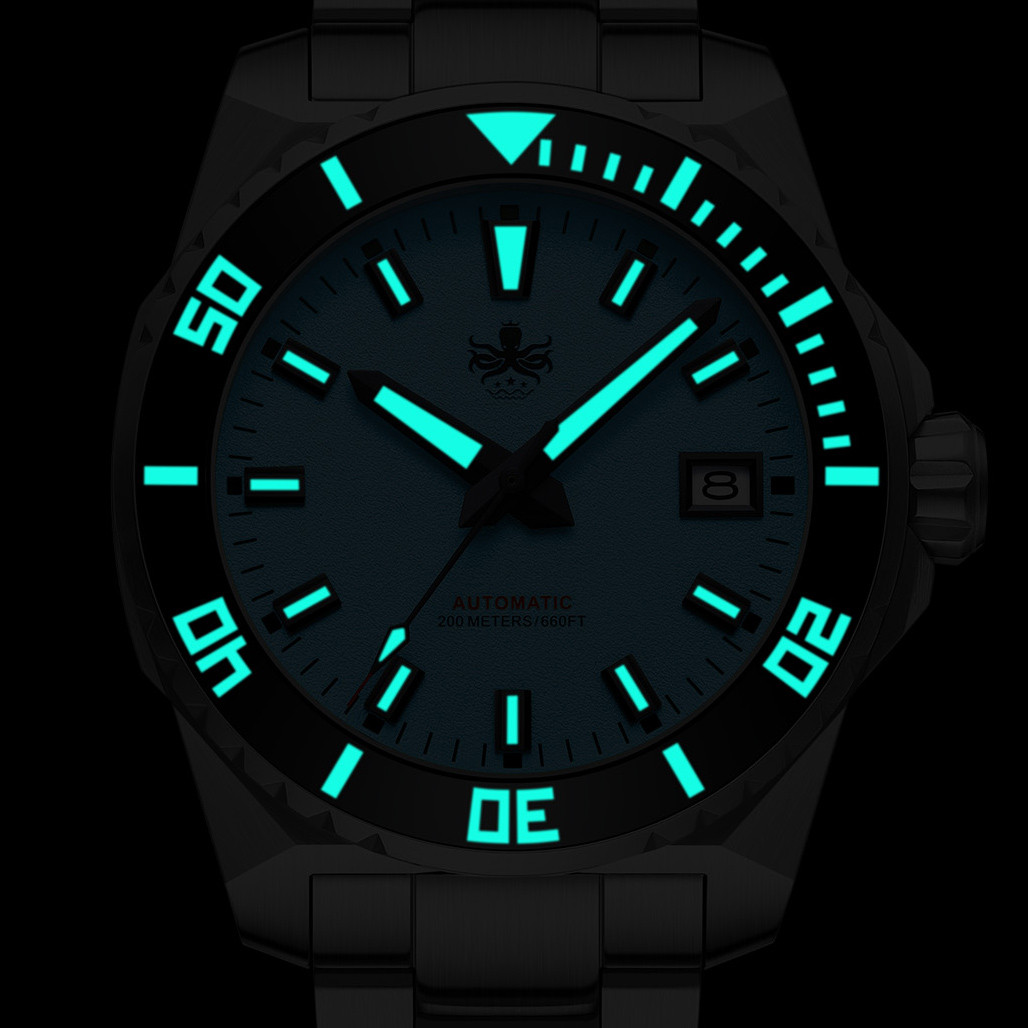 Phoibos Leviathan 40 Automatic Dive Watch with Yellow Dial #PY050F