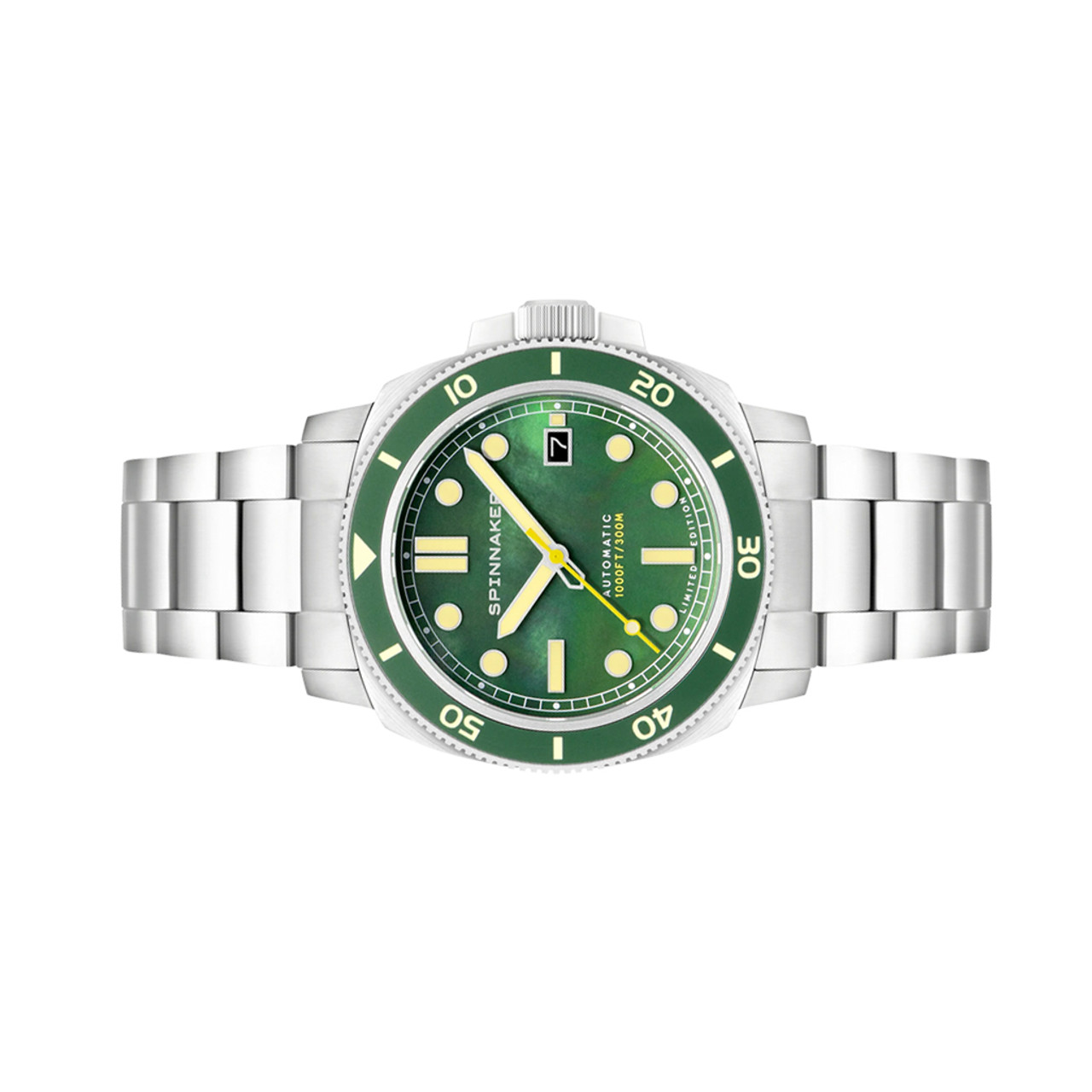Spinnaker Hull Emerald Pearl Limited Edition Dive Watch #SP