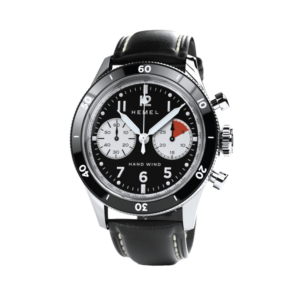 HEMEL Airsteam Mechanical Chronograph with Black Dial #HF30