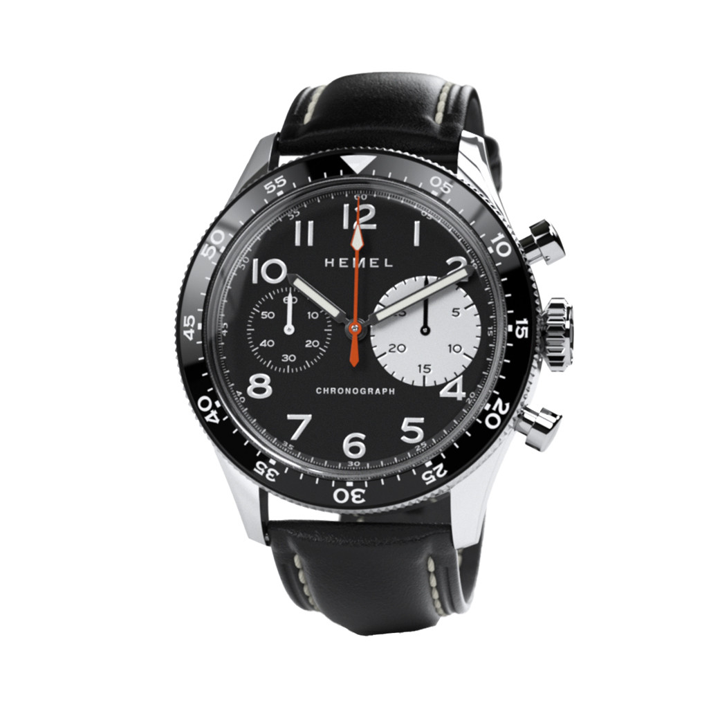 HeL様 HEMEL Air Power Mechanical Chronograph with Black Dial #HF35