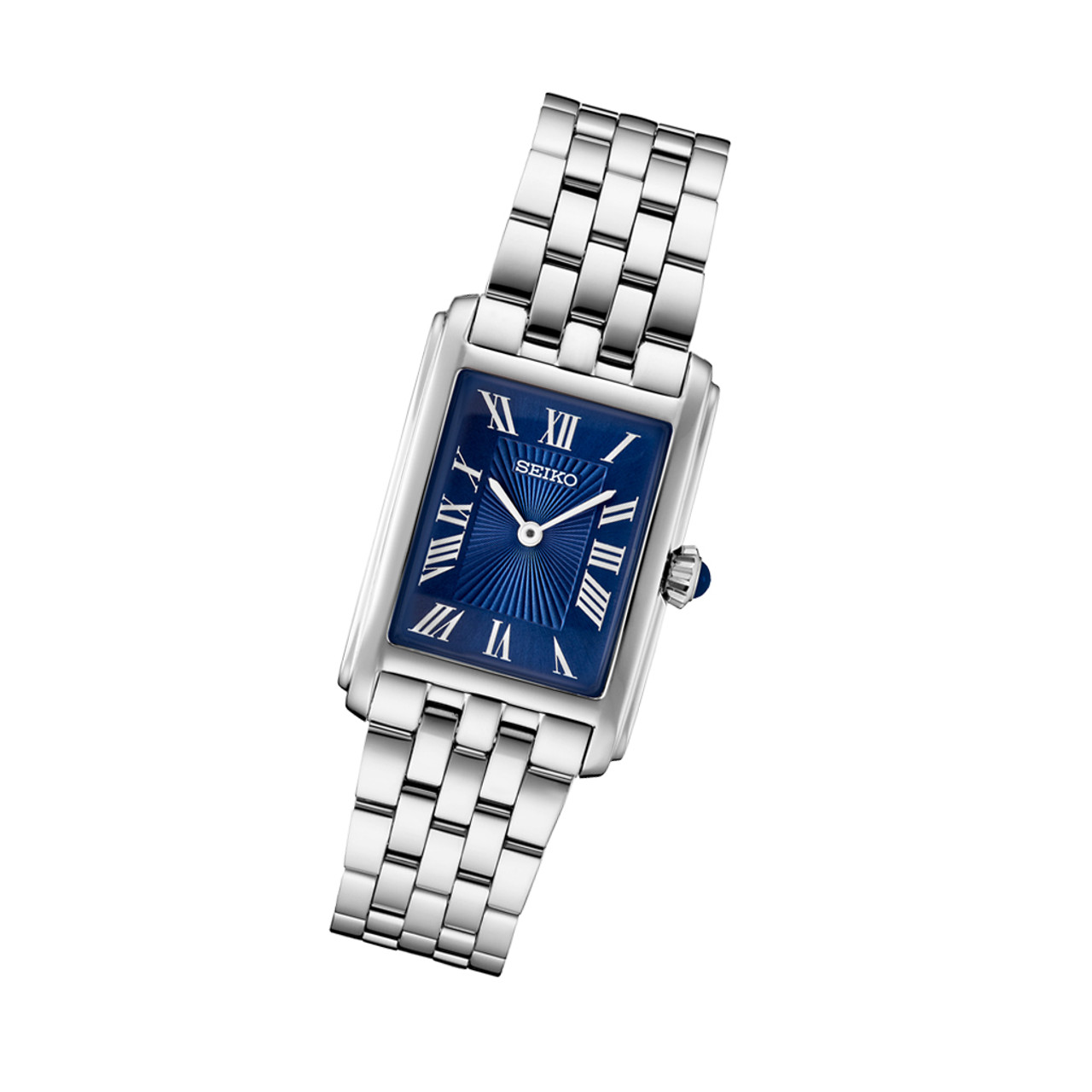 ★シンプルで大人気★SEIKO ESSENTIALS BLUE DIAL LADIES WATCH Seiko Essentials 40mm Blue Dial Quartz Watch with Sapphire