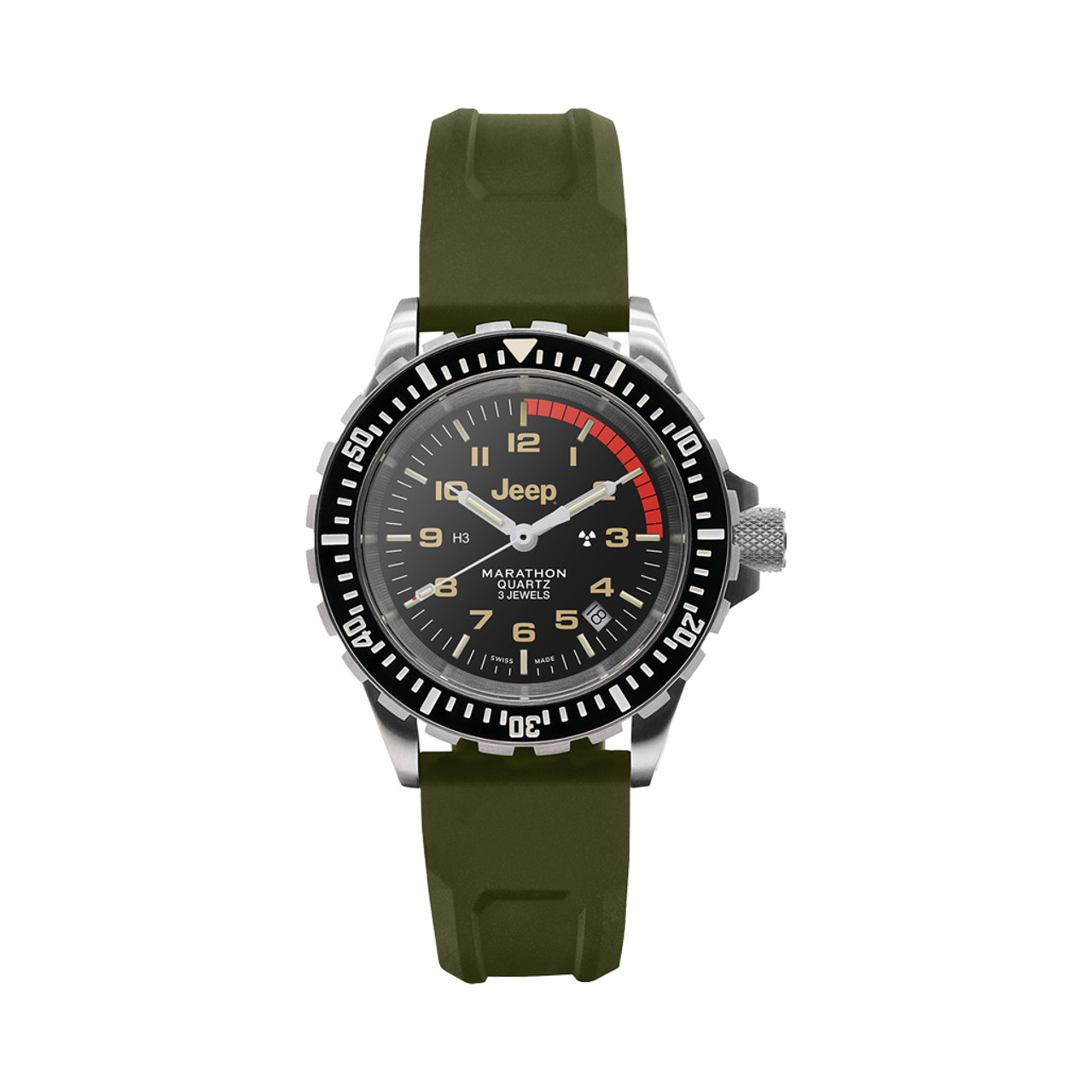 ☆MARS MARK☆ Vintage Cross Light Bracelet No1 M167 Jeep x Marathon 41mm Rubicon TSAR Swiss Quartz Dive Watch