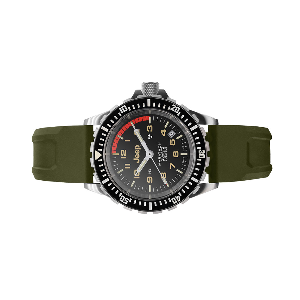 Quartzline　ランプ Jeep x Marathon 41mm Rubicon TSAR Swiss Quartz Dive Watch