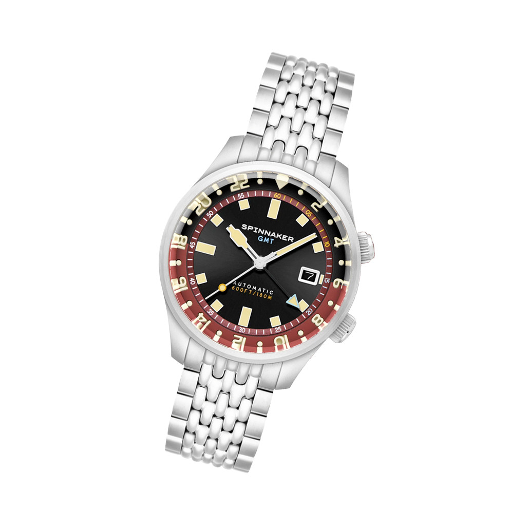 Spinnaker Bradner GMT Automatic Watch with Sombre Red Dial #SP-5121-11