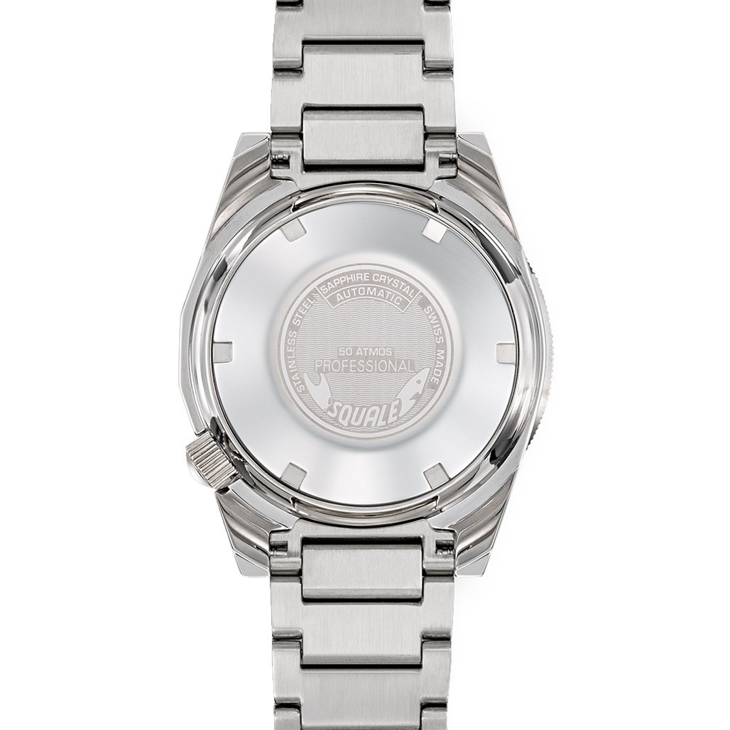 Squale 50 Atmos Swiss Automatic Polished Dive Watch with Blue Dial