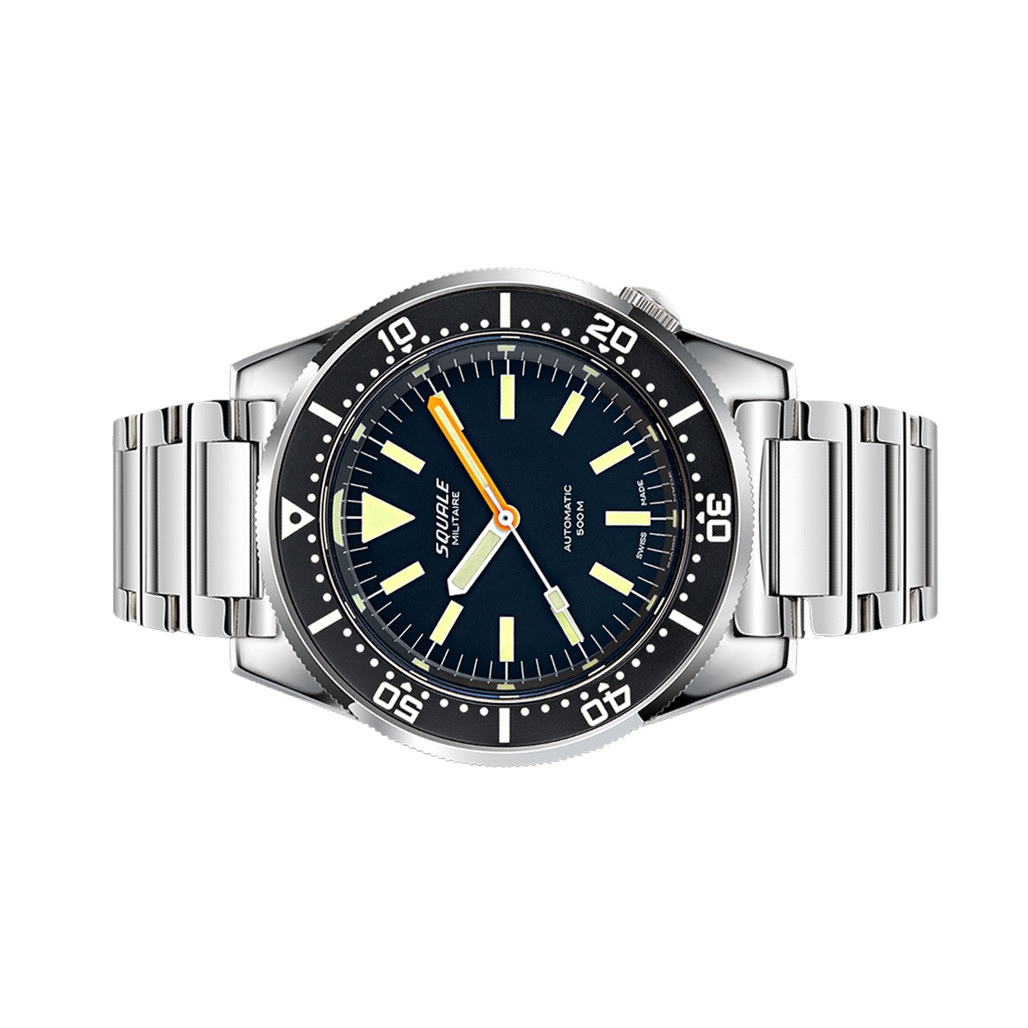 Squale Militaire 50 Atmos Swiss Dive Watch with Polished Case