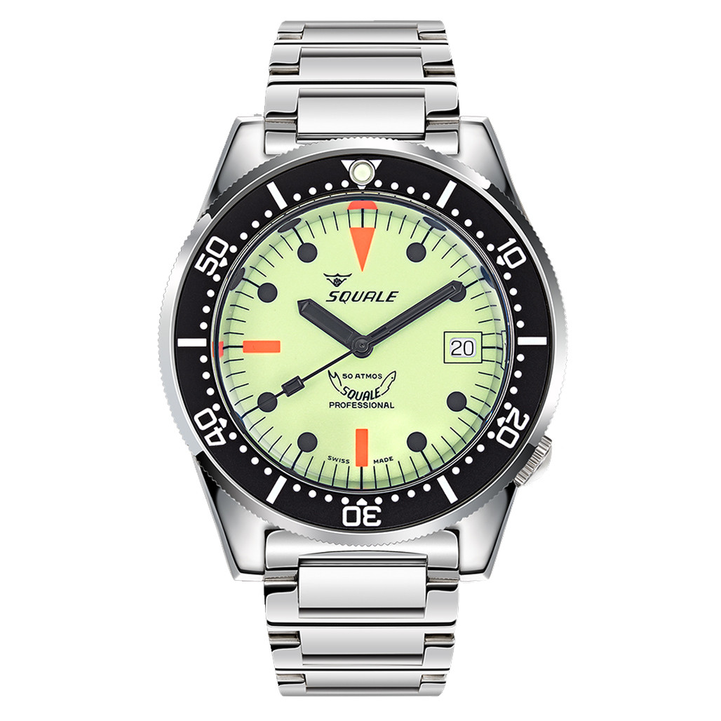 時計 SQUALE automatic Squale 50 Atmos Swiss Made Dive Watch with Luminous Dial #1521FULL