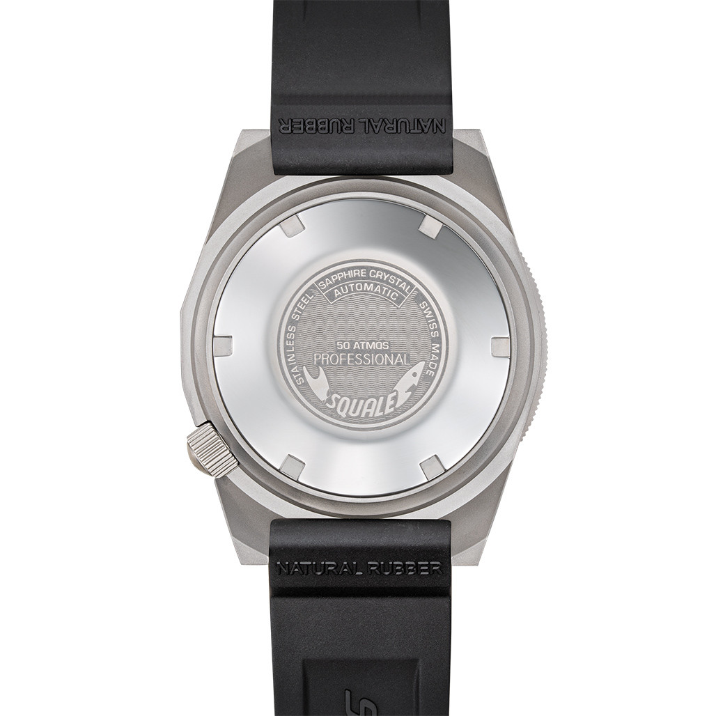 Squale 50 Atmos Swiss Dive Watch with Blasted Case and Black Dial