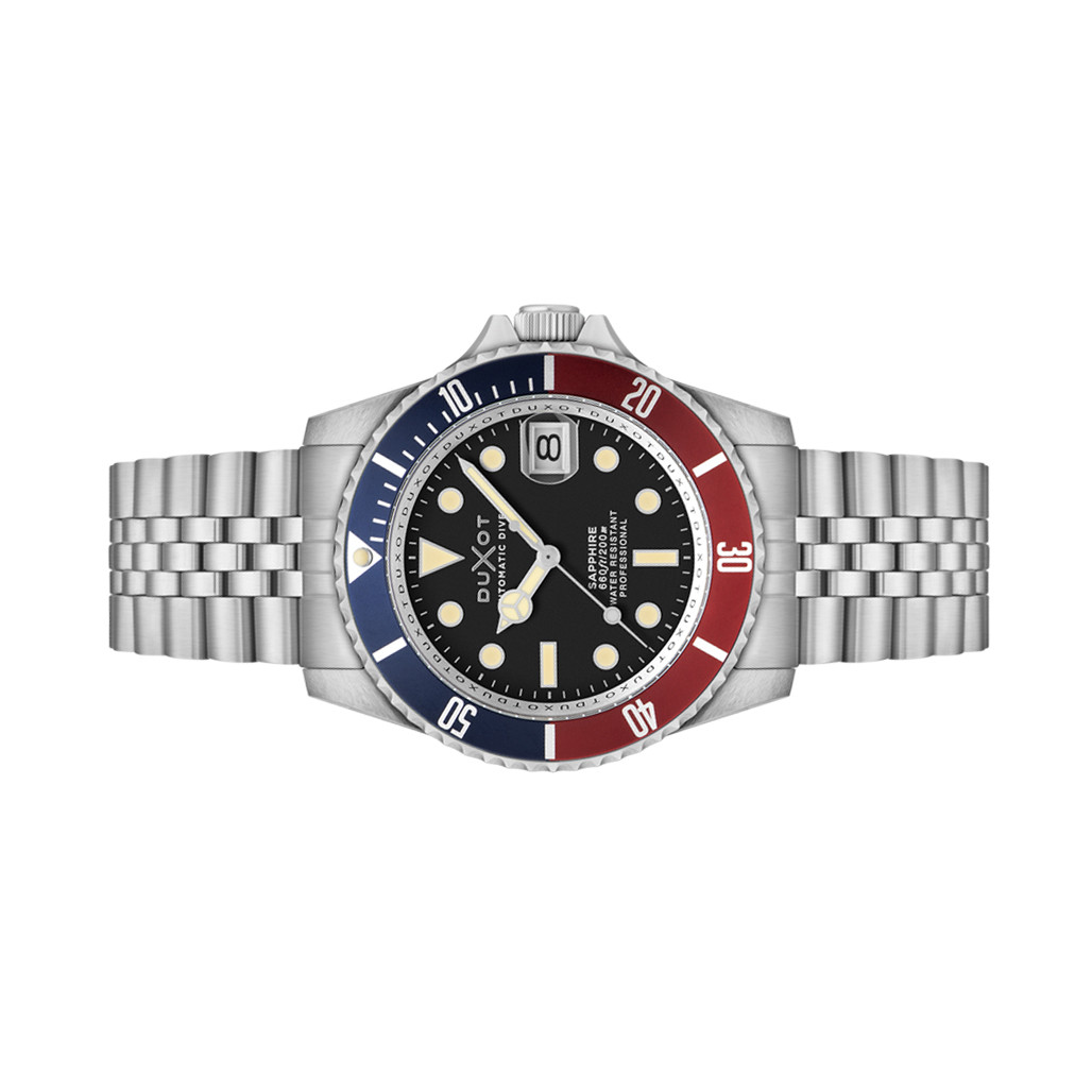 Duxot Atlantica Automatic Dive Watch with Onyx Black Dial #DX-2057-11
