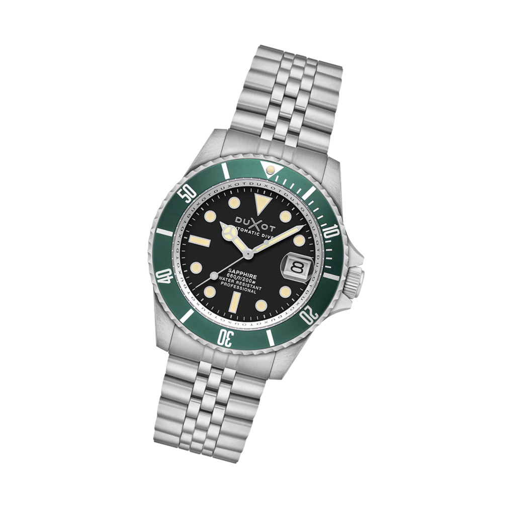 Duxot Atlantica Automatic Dive Watch with Soot Black Dial #DX-2057-33