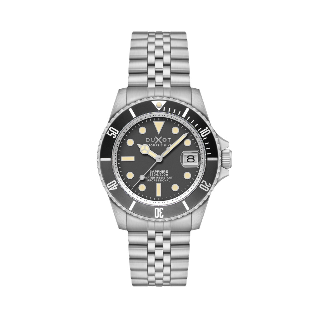 Duxot Atlantica Automatic Dive Watch with Charcoal Grey Dial #DX