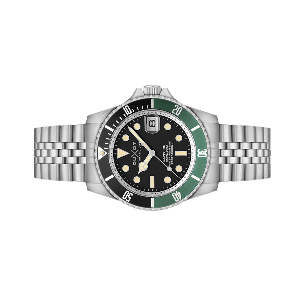 Duxot Atlantica Automatic Dive Watch with Pitch Black Dial #DX-2057-77