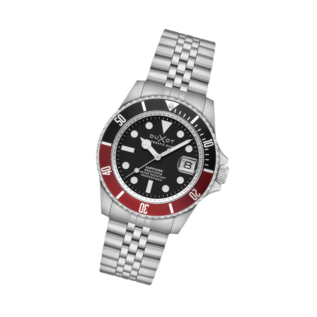 Duxot Atlantica Automatic Dive Watch with Jade Black Dial #DX-2057-88