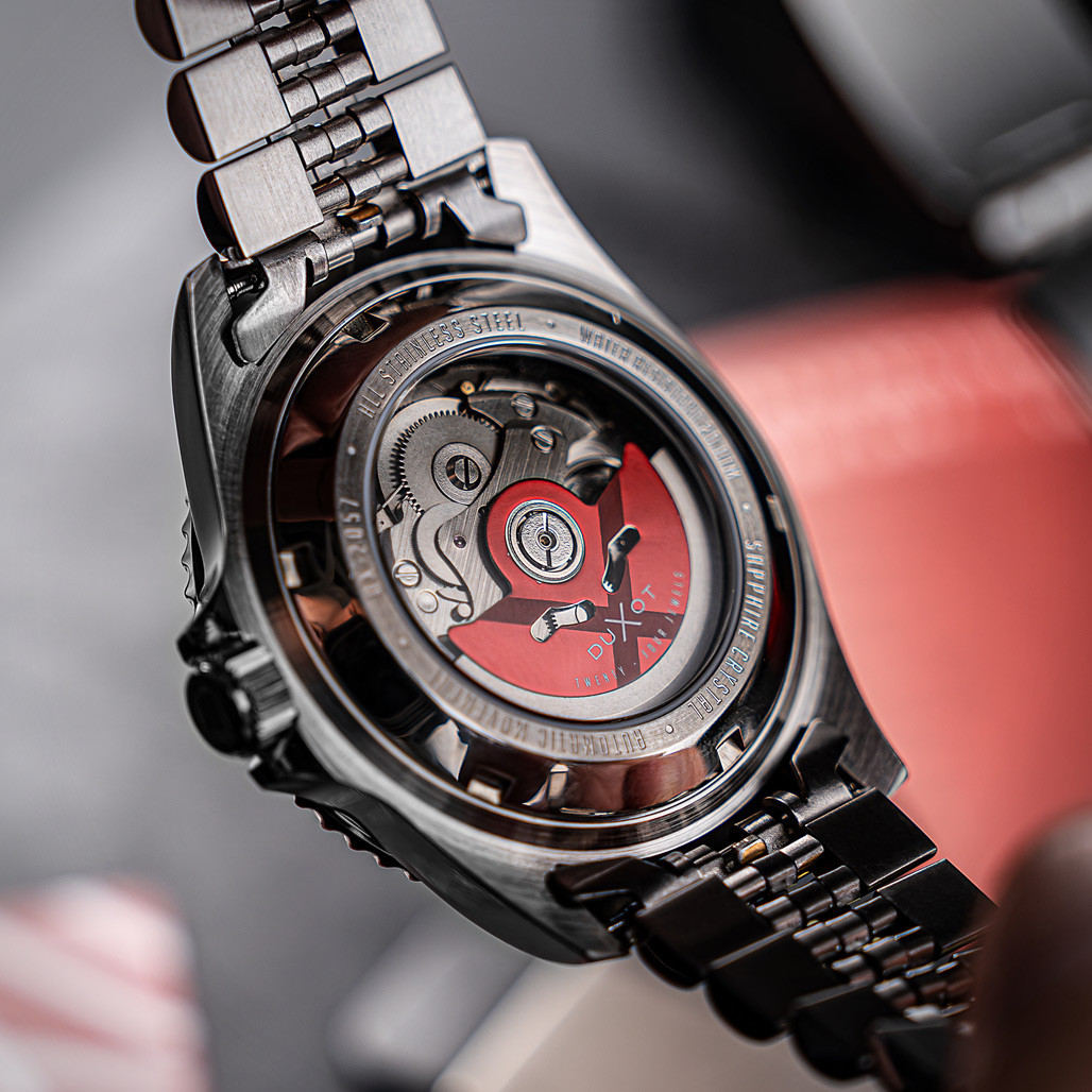 Duxot Atlantica Automatic Dive Watch with Jade Black Dial